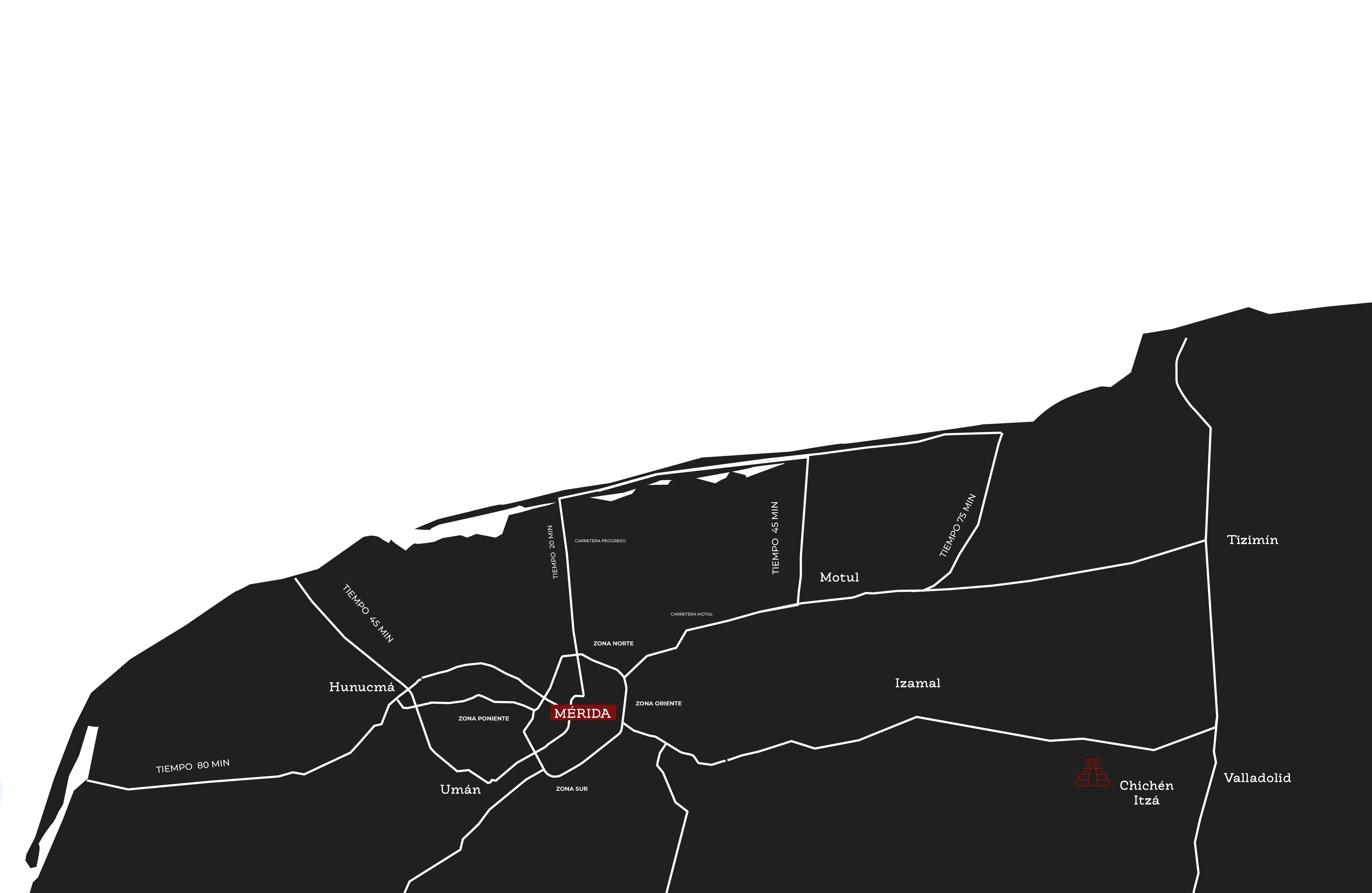 Mapa Costa Yucateca